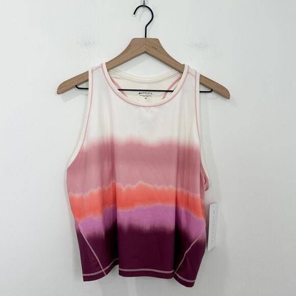 Athleta Shanti Printed Crop Tank in Sea Spray NWT size 2X Athletic - Picture 3 of 7